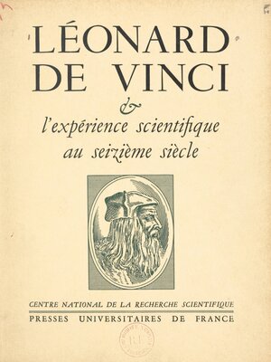 cover image of Léonard de Vinci et l'expérience scientifique au XVIe siècle